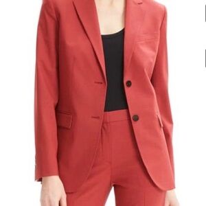 Theory Women's Light Cranberry Blazer Size 8